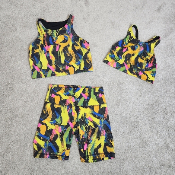 lululemon athletica Pants - Lululemon Matching Set Shorts Bra Tank Top   Yoga Running Gym Workout Outfit